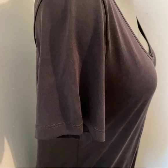 Lucky Brand Dress Short Sleeve Button Down Cotton Black Small - Picture 4 of 7